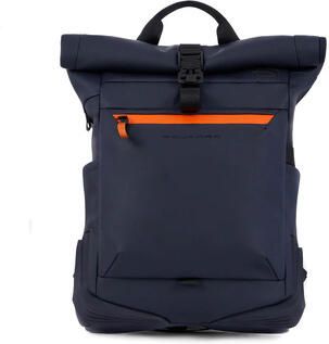 Piquadro Rugzak BLU ZAINO ROLL TOP