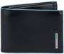 Piquadro Heren Leren Portemonnee met Muntvak Black Heren - Thumbnail 1