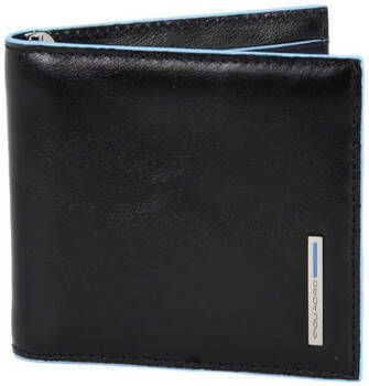 Piquadro Zwarte leren portemonnee met geldclip Black Heren