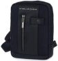 Piquadro Gerecyclede Stoffen iPad Mini Tas met AirPods Zak Blauw Heren - Thumbnail 1