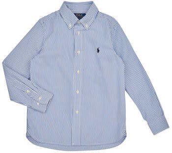 Polo Ralph Lauren gestreept overhemd lichtblauw wit Jongens Katoen Klassieke kraag 164