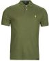 Polo Ralph Lauren Polo shirt met logo borduursel en geribbelde kraag en manchetten Green Heren - Thumbnail 1