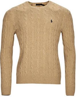 Ralph Lauren Bruine Sweater van Kasjmier en Wol met Iconisch Pony Logo Brown Heren