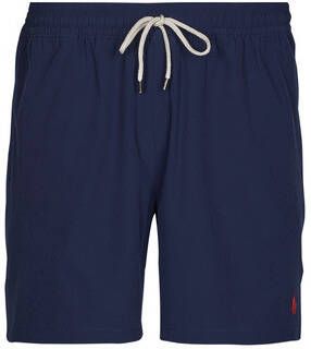 Ralph Lauren Geborduurd Logo Elastische Taille Trekkoord Zak Strandkleding Blue Heren