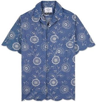 Portuguese Flannel Overhemd Lange Mouw Denim Embroidery 2 Shirt Blue