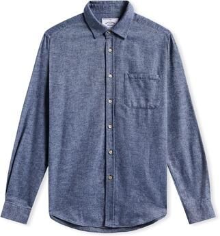 Portuguese Flannel Overhemd Lange Mouw Teca Shirt Indigo