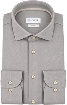 Profuomo Overhemd Lange Mouw Heavy Twill Overhemd Groen