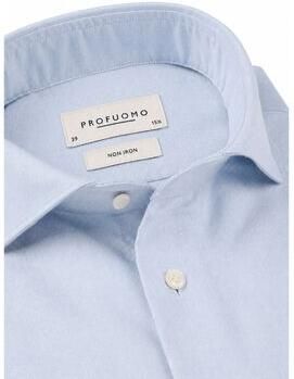 Profuomo Overhemd Lange Mouw Oxford Overhemd Lichtblauw