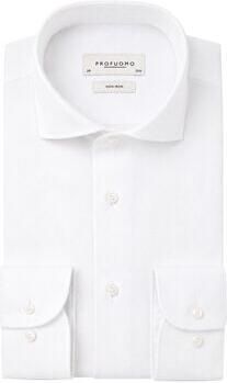 Profuomo Overhemd Lange Mouw Oxford Overhemd Wit