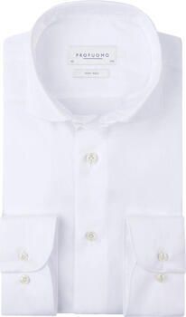 Profuomo Overhemd Lange Mouw Twill Overhemd Wit