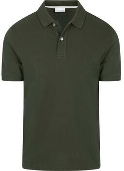Profuomo Polo Shirt Korte Mouw Piqué Poloshirt Army