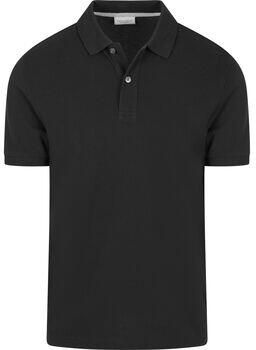 Profuomo Polo Shirt Korte Mouw Piqué Poloshirt Zwart