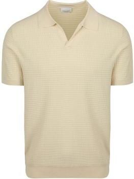 Profuomo Polo Shirt Korte Mouw Poloshirt Riva Structure Ecru