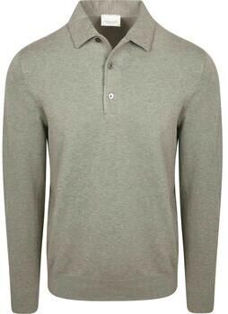 Profuomo Polo Shirt Lange Mouw Longsleeve Poloshirt Luxury Basic Groen
