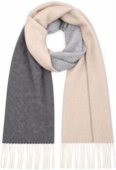 Profuomo Sjaal Lamswol Grijs Beige