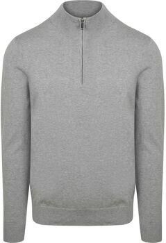 Profuomo Sweater Half Zip Pullover Luxury Grijs