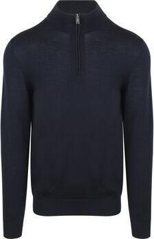 Profuomo Sweater Half Zip Pullover Merinowol Navy