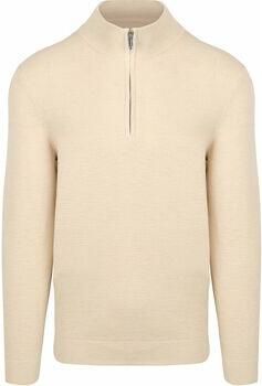 Profuomo Sweater Half Zip Pullover Structure Beige