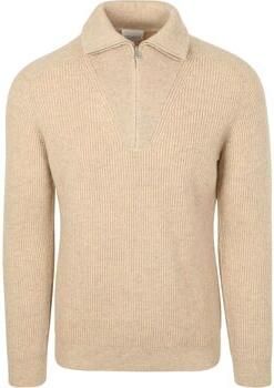 Profuomo Sweater Half Zip Pullover Wol Sand