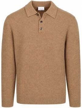 Profuomo Sweater Longsleeve Poloshirt Boiled Wool Camel