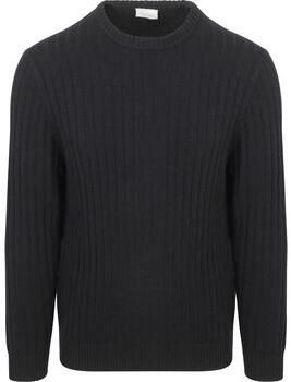 Profuomo Sweater Pullover Rib Wol Blend Navy
