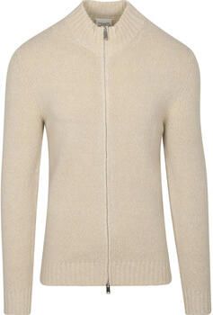 Profuomo Sweater Vest Boiled Wol Ecru