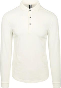 Profuomo T-shirt Longsleeve Polo Off White