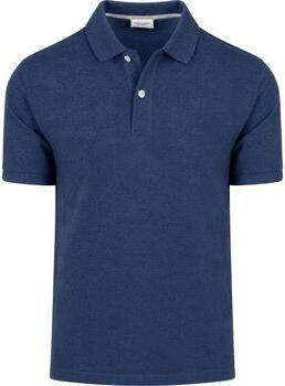 Profuomo T-shirt Piqué Poloshirt Melange Indigo