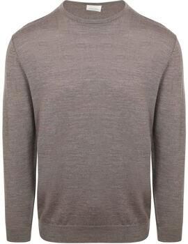 Profuomo Trui Pullover Merinowol Taupe