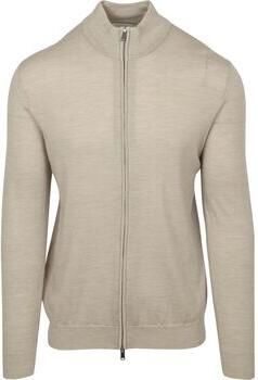 Profuomo Vest Merinowol Beige