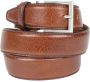 Profuomo riem solid dark brown calf leather - Thumbnail 1