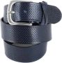 Profuomo Riem Leren Riem Roma Donkerblauw - Thumbnail 1
