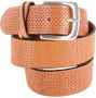 Profuomo geperforeerde riem Roma bruin - Thumbnail 1