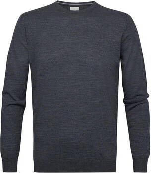 Profuomo Sweater Pullover Merinowol Antraciet
