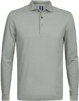 Profuomo T-shirt Longsleeve Polo Lichtgroen