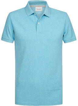Profuomo T-shirt Polo Aquablauw Melange