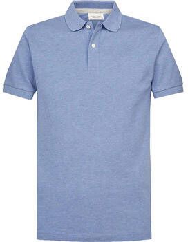 Profuomo T-shirt Polo Blauw Melange