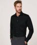PROFUOMO Heren Overhemden Fine Twill Slim Fit Non Iron Zwart - Thumbnail 3