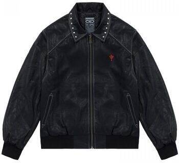 Propaganda Leren Jas 26FWPROU900 VARSITY JACKET-121 CAPITAL BLACK