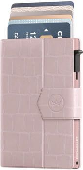 Prowallet Portemonnee Pasjeshouder Plus Croco Zachtroze