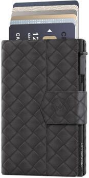 Prowallet Portemonnee Pasjeshouder Plus Woven Zwart