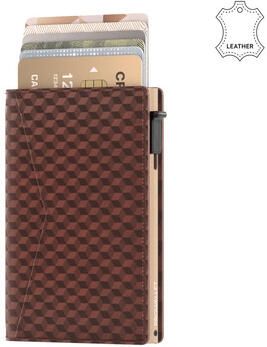 Prowallet Portemonnee Pasjeshouder Slim Cube Bruin