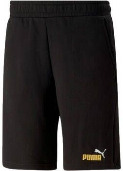 Puma Zwarte ESS 2 Kleuren Logo Shorts Zwart Heren