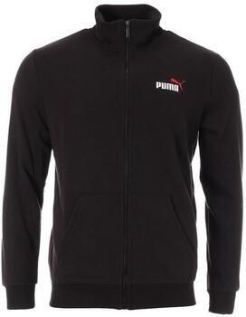 Puma Katoenen sweatshirt met rits en logo Black Heren