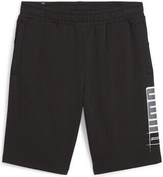 Puma Logo Zij Bermuda Shorts Black Heren