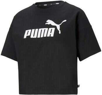Puma essentials logo cropped shirt zwart dames - Foto 3