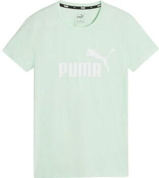 Puma Ess Logo Tee T-shirt Blue Dames