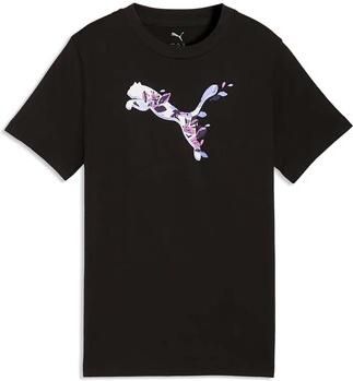 Puma T-shirt Korte Mouw Graphic Floral Cat Tee G