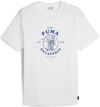 PUMA PERFORMANCE T-shirt met label- en motiefprint