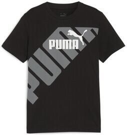 Puma T-shirt Power Graphic met logo zwart wit Katoen Ronde hals 128